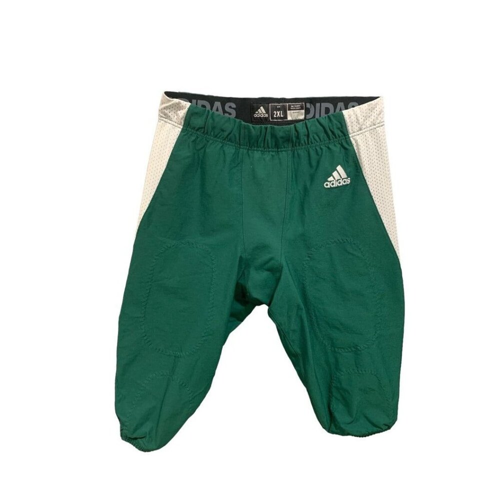 2XL Adidas New Mens Dark Green White Football Pants GG7413